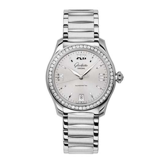 Glashutte 39-22-02-22-34 Serenade Silver Dial Ladies Watch