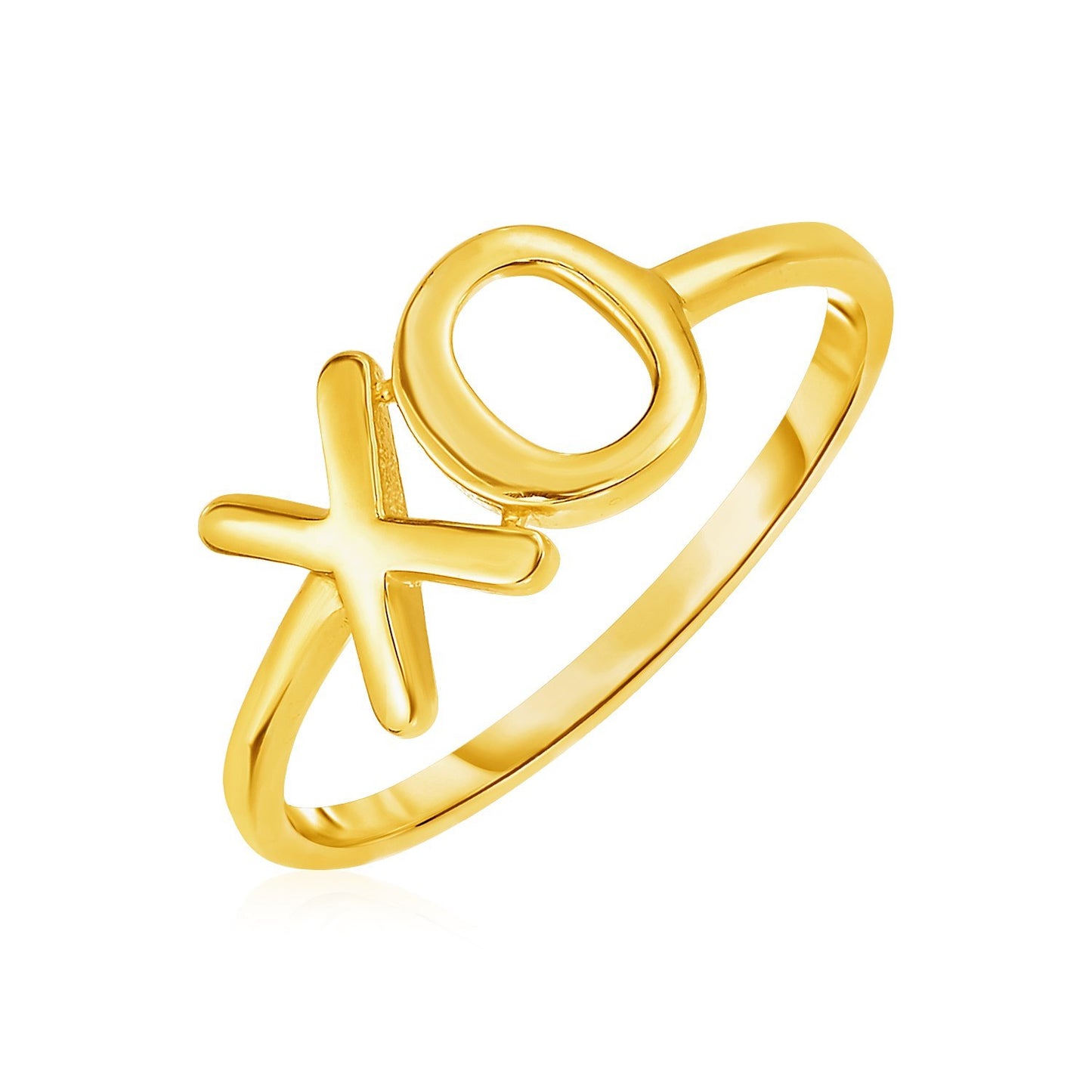 14k Yellow Gold with XO Ring