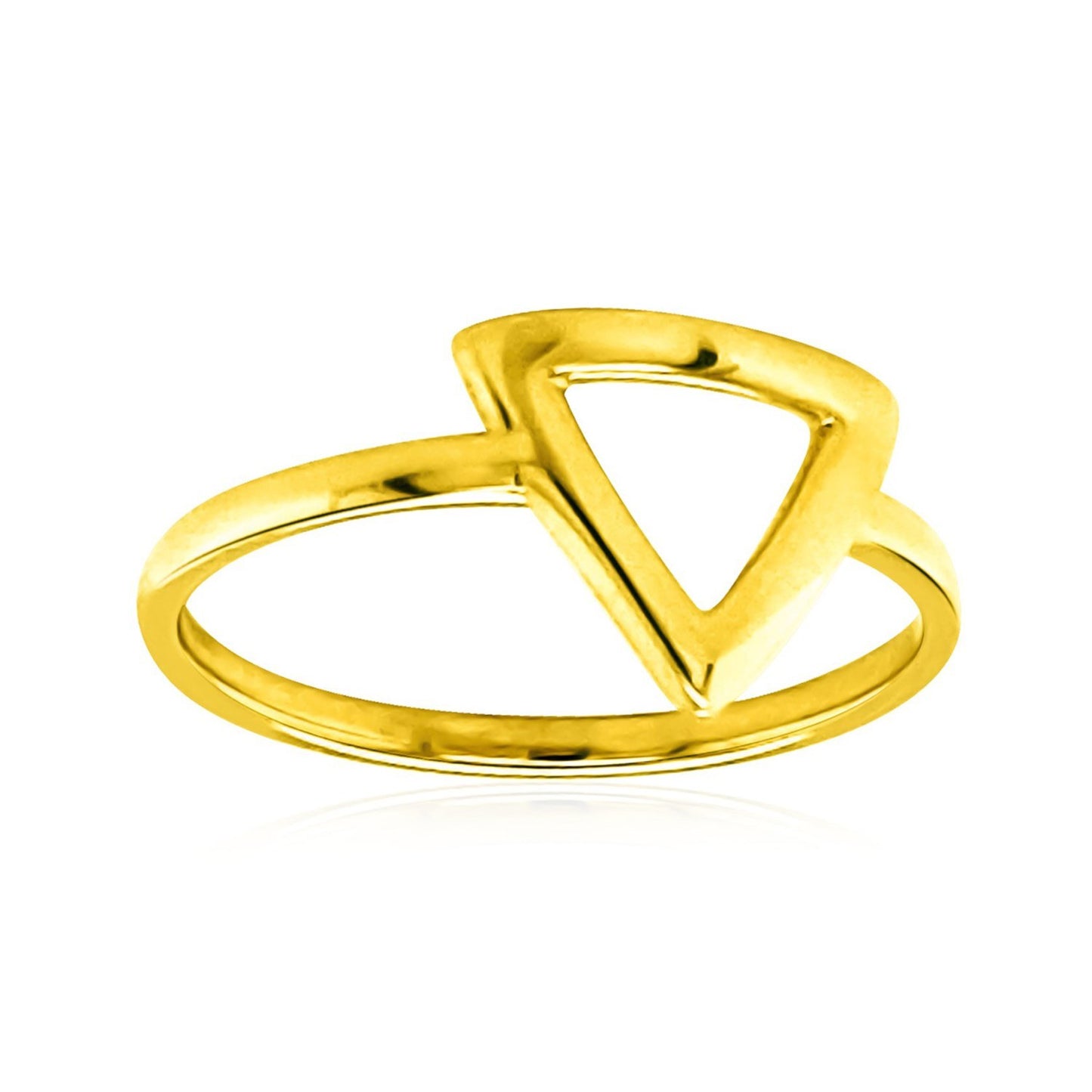 14k Yellow Gold Ring with Triangle