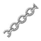 Sterling Silver Diamond Cut Chain Style Rhodium Plated Bracelet