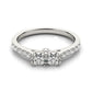 14k White Gold Round Two Stone Diamond Ring (3/4 cttw)